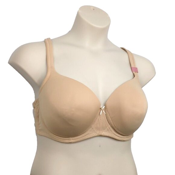 Lane Bryant Cacique Womens Bra Cool Bliss Balconette 42DDD Cafe Mocha Underwire - Picture 7 of 10